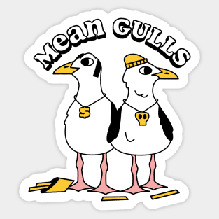 Mean gulls Sticker